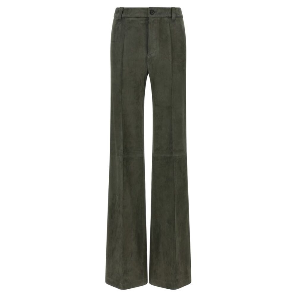 STOULS Gray Lamb Leather Women's Pants